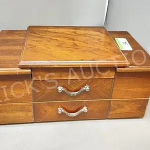 wood jewelry box & contents