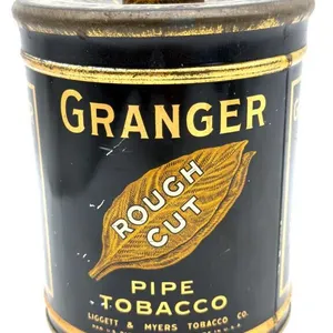 Vintage Granger Rough Cut Pipe Tobacco Tin 6”
