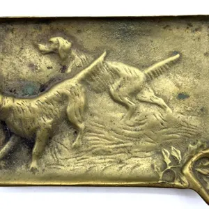 Vintage Brass English Setter Ashtray 5” x 3.5”