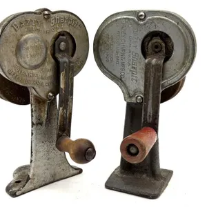 (2) Antique Dazey Sharpit Hand-Crank Knife