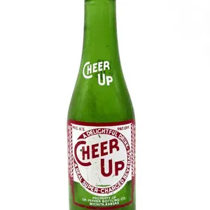 Vintage Wichita, KS Cheer Up Soda Bottle 8”