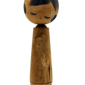 Vintage Japanese Kokeshi Wood Doll 10”