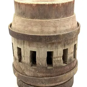 Antique Wood Wagon Wheel Hub 8.5” x 11”