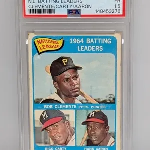 1965 Topps Clemente Carty and Aaron #2 PSA 1.5