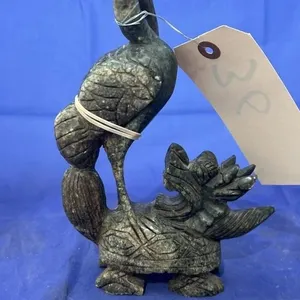 Jadeite Crane on Dragon's Back Figure