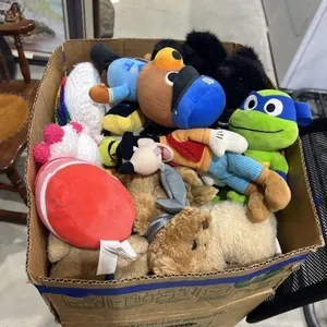 Box of Assorted Plush Toys - Disney & More