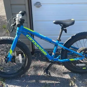 Blue Cannondale kids mountain bicycle