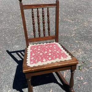 Small antique wooden rocking chair - 17x24x30in