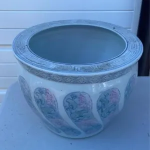 Vintage ceramic fish bowl planter