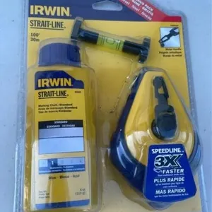 Irwin strait line 30m chalk line, chalk and mini