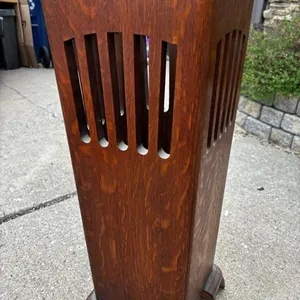 Antique Oak Arts & Crafts Plant or umbrella stand