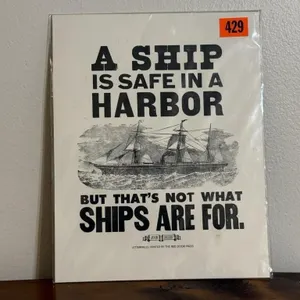Ship is Safe in a Harbor artwork