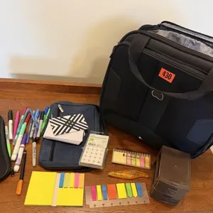 Travel bag, office supplies