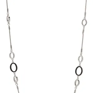 Nine West Silver Tone Strand Necklace 42