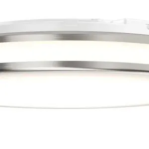 Artika Hemisphere 15” LED Flush Mount Light Fixture Brushed Nickel - New