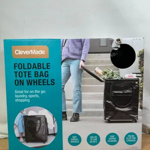 CleverMade Foldable Tote Bag on Wheels - Used/Hair In Wheels