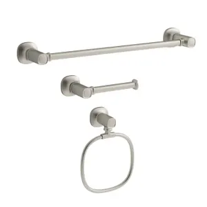 Kohler Terzet 3-piece Bath Accessory Set Brushed Nickel - New/Open Box