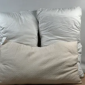 (3) Assorted Sized Down & Organic Pillow- Used