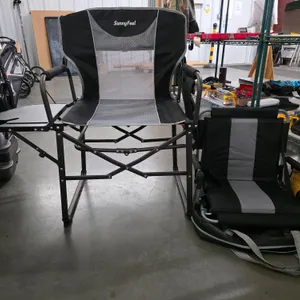 Sunnyfeel Folding Director's Chair With Side Table And Carry Bag, Plus Foldable Stadium Seat