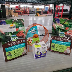 Oxbow Garden Select Hamster & Gerbil Food, Zymox Small Animal & Exotic Topical Solution, Nibbles 9" Exercise Wheel