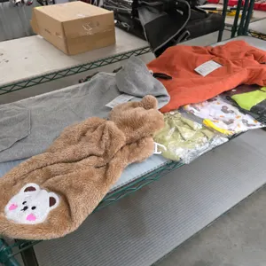 Assorted Dog Apparel, Hoodies, Vests, and Shirts, Various Styles and Materials