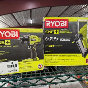Ryobi ONE+ 18V 3-Speed 1/2" Impact Wrench P261 and 18V Narrow Crown Stapler P360