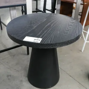Round Accent Table With Cone Base, 22”