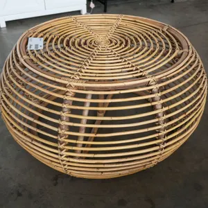 Round Woven Coffee Table, 30”