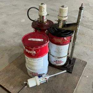 (3) 120 LB DRUMS OF MYSTIK JT-6 HI-TEMP MULTI-PURPOSE GREASE, (1) GRACO FIRE-BALL 300 AIR-POWERED PU