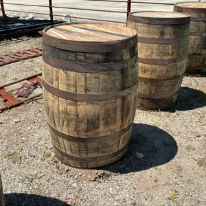 MAKERS MARK WOODEN BARREL, 36”H X 24”W