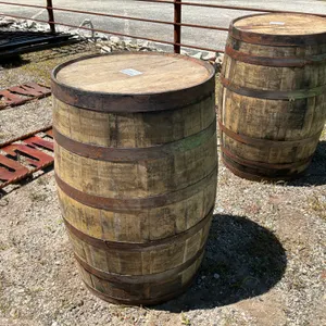 MAKERS MARK WOODEN BARREL, 36”H X 24”W