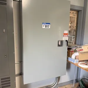 Electrical Panel Lot;  Large Panel Board With Relays, Breakers, Control Switches, Pressure Switch Control Box, Heavy Cable & Cable Rails