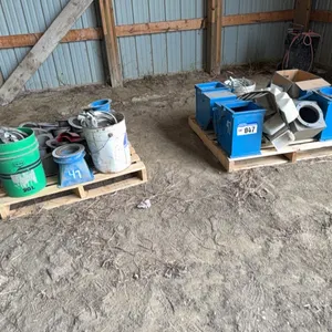 Grain Leg Parts Pallet  Lot; Elbows, Valves, Arrestor, Connectors
