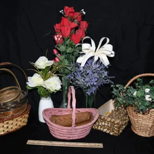 Artificial Flowers and Baskets