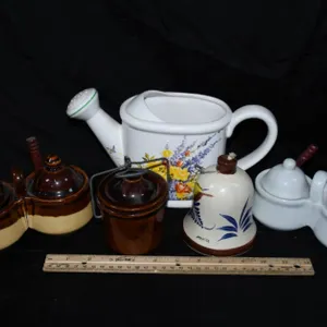 Jam Pots, Grease Pot, Waterer and Bell