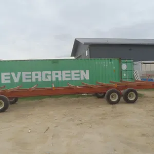 Horst Welding 32' 6-Wheel Hay Trailer, Steel Hay Rack, Spring-Over Rear Hitch, S/N 99416