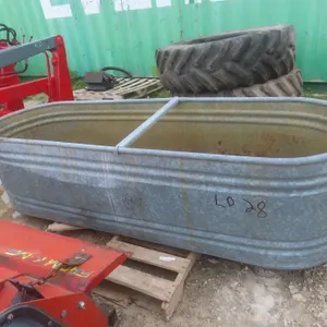 Steel Saddle Water Trough, 96" × 30" × 24"
