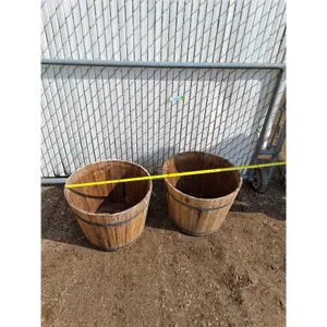 **(2) Wooden Planters No Shipping