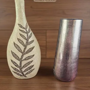 Lief Vase 20.5'' and Silver Vase 16.5''