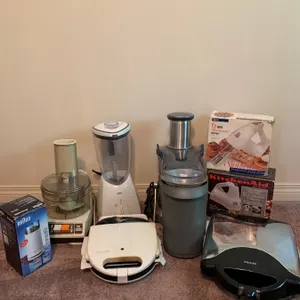 Kitchen Appliances Including Food Processors, Blenders, Juicer, and More