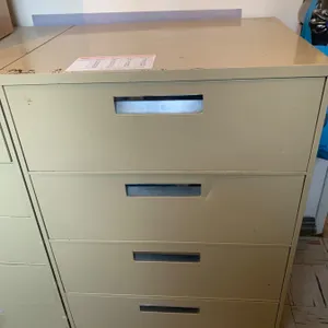 Metal 4-Drawer Filing Cabinet with Dividers in Neutral Tone
