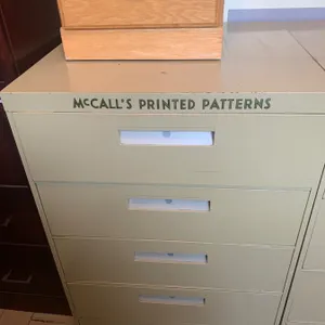 McCalls Printed Patterns Metal Cabinet with Five Drawers