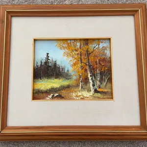 Framed Landscape Painting, 19x17 Inches