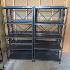 4 Metal Shelving Units