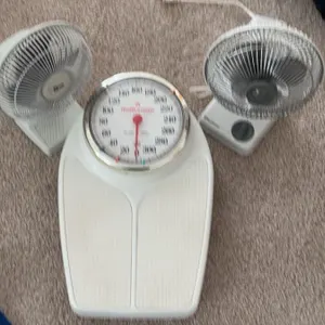 Health o meter Scale and Two Small Fans