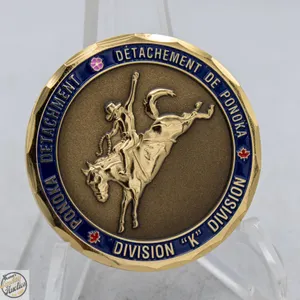 RCMP MOUNTED K DIVISION MEDAL 2 SIDED