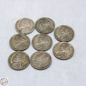1942-45 SILVER WW2 US NICKELS LOT 8