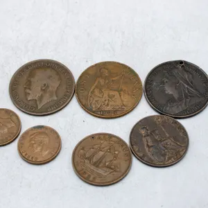 1800S UP UK PENNY LOT