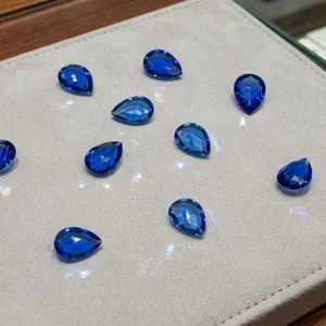 LOT of 10 Pear-Shaped Blue Gemstones - approx 2.75 carats TW