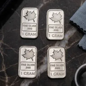 Lot of Four 1 Gram Silver Bars .999